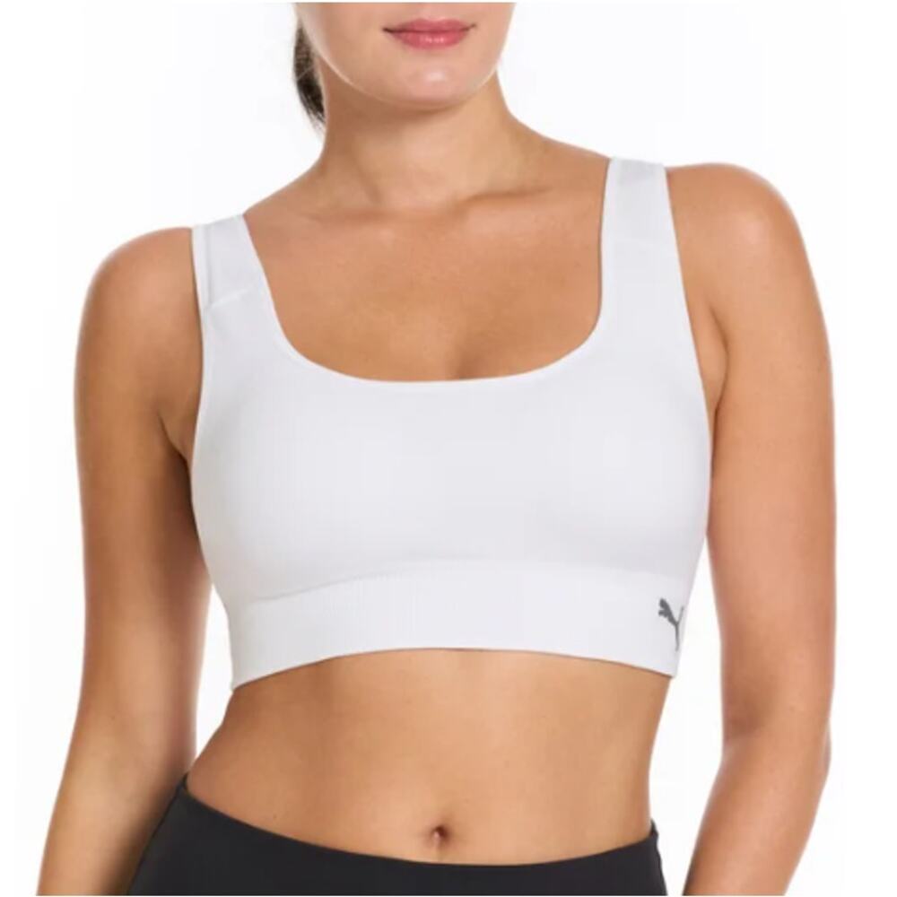 New PUMA Women's Performance Square Neck Seamless Sports Bra Pack Of 2 Size XL